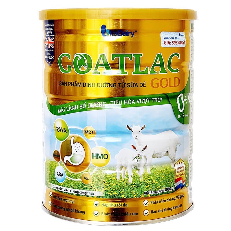 [Chính hàng] Sữa dê Goatlac đủ số 0+ 1+ 2+ BA lon 900g