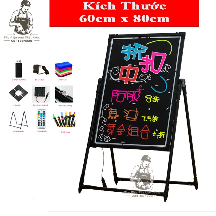 [60cmx80cm]Bộ Bảng Led Huỳnh Quang Tặng Full Phụ Kiện