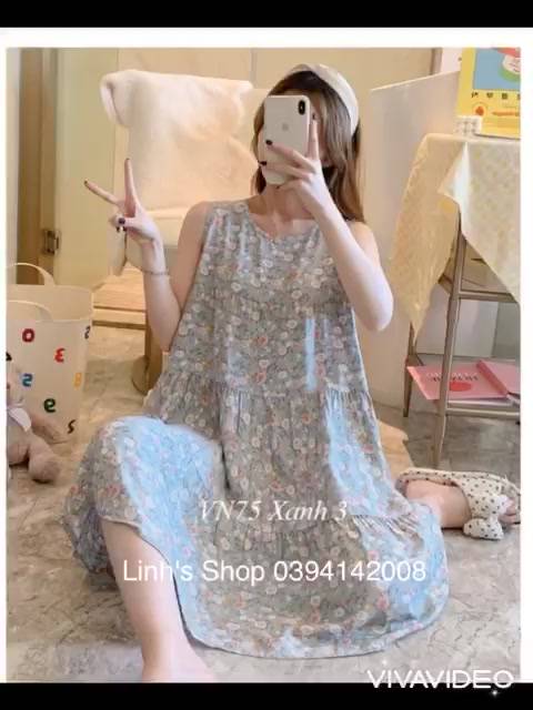 VÁY LANH SĂN Hàng Giao Luôn MẶC NHÀ ĐẦM MẶC NHÀ VN75 FREESIZE NGỰC DƯỚI 100 | BigBuy360 - bigbuy360.vn