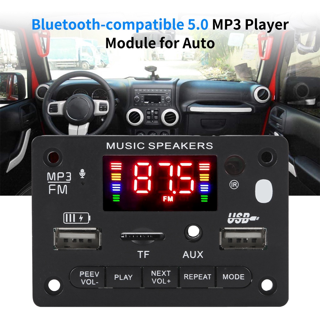 Mt✪Bảng Mạch Giải Mã JX-810BT 5V-12V 5 MP3 Cho Xe Ô Tô
