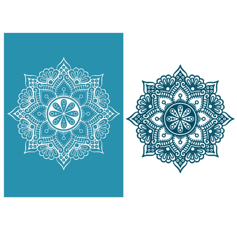 Khuôn Lưới Lụa Tự Dính Họa Tiết Mandala Dùng Làm Áo Thun DIY