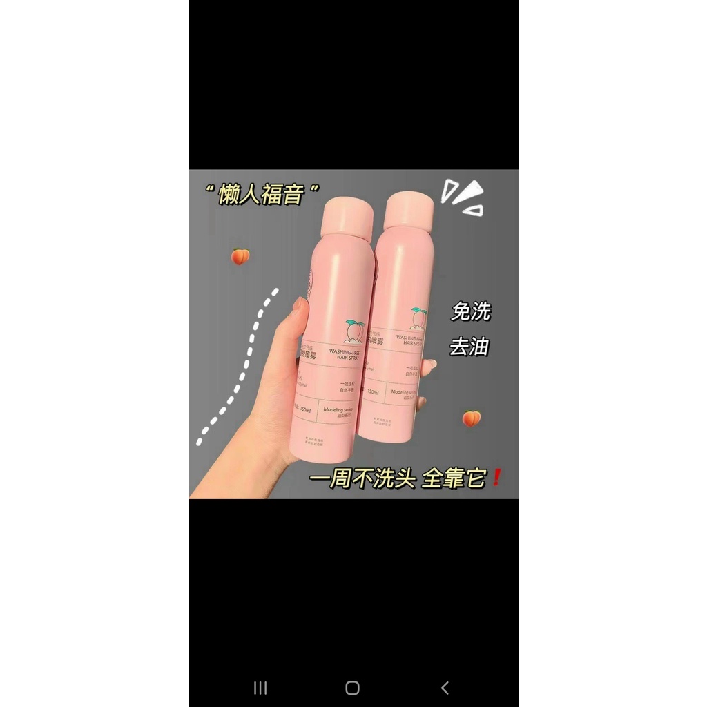 Dầu gội khô xịt bết tóc hương đào bồng bềnh suốt 8 tiếng không dầu bết dính sạch thơm cả ngày