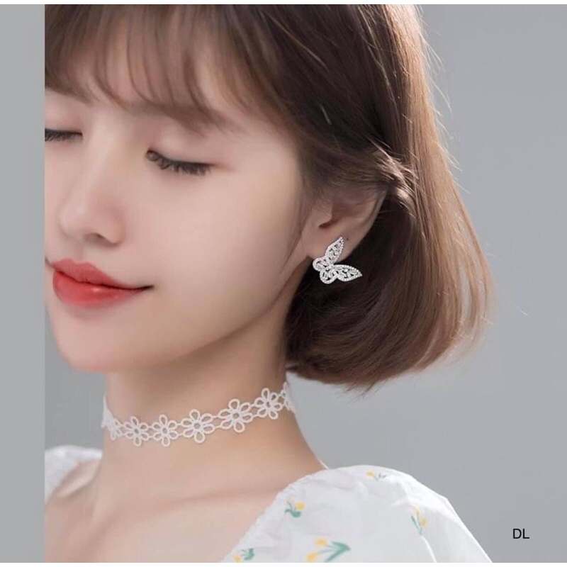 BÔNG TAI BƯỚM BẢN TO SANG CHẢNH- CHUẨN BẠC TA CAO CẤP