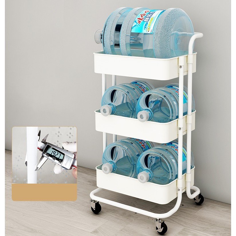 KỆ SẮT ĐA NĂNG 3 TẦNG SƠN TĨNH ĐIỆN, CÓ BÁNH XE, CÓ TAY CẦM