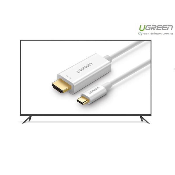 Cáp chuyển đổi USB-C sang HDMI hỗ trợ 4K, 3D dài 1,5m chính hãng Ugreen 30841