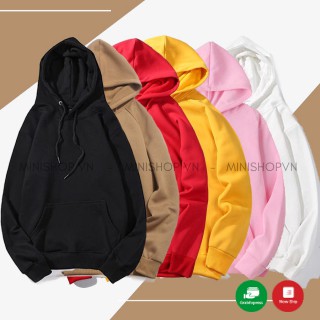 Áo hoodie / Áo nỉ trơn nam nữ Minishopvn kiểu dáng Basic