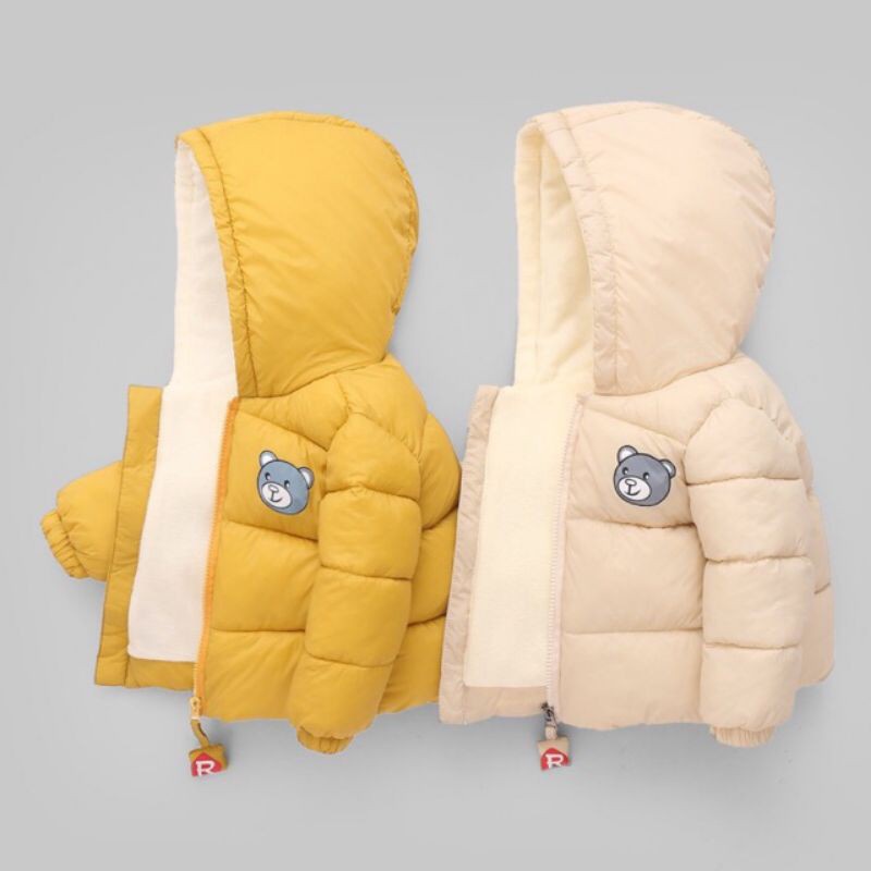 Áo phao LÔNG Gấu siêu ấm cho bé