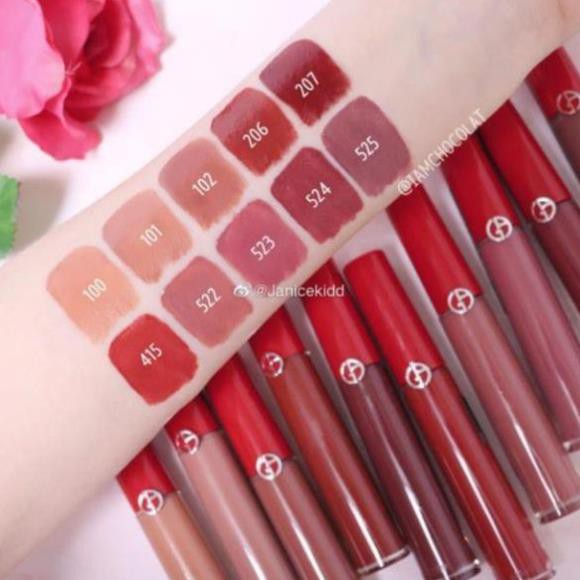 Son kem lì Giogio Armani màu 205, 206, 400, 405, 415 siêu sang chảnh