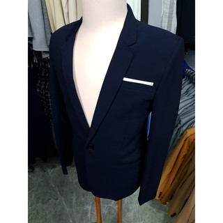 Áo vest nam form ôm body màu xanh đen đậm mềm mịn