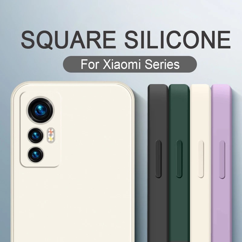 Ốp lưng silicon cạnh vuông cho Xiaomi POCO F5 F4 M5 M5s M4 X5 X4 GT Pro 4G 5G 2023