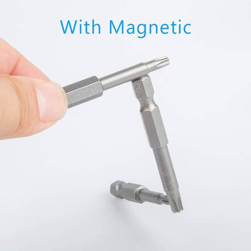 Bộ 12 Đầu Tua Vít Torx 1 / 4 Inch T5-T40 Kèm 1 Tay Cầm