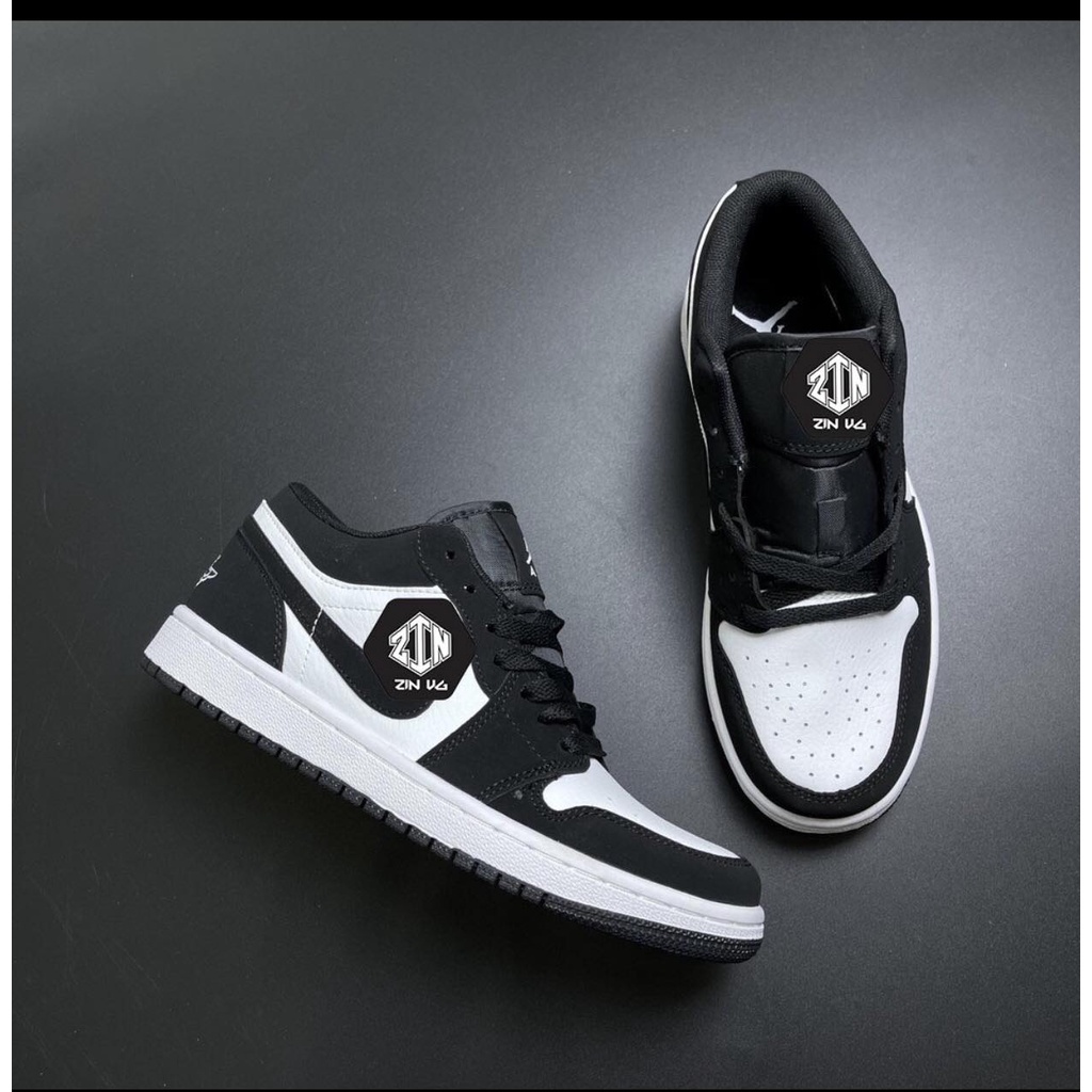 Giày jordan panda màu đen trắng nam nữ,quốc dân cực dễ phối đồ, Sneaker JD1