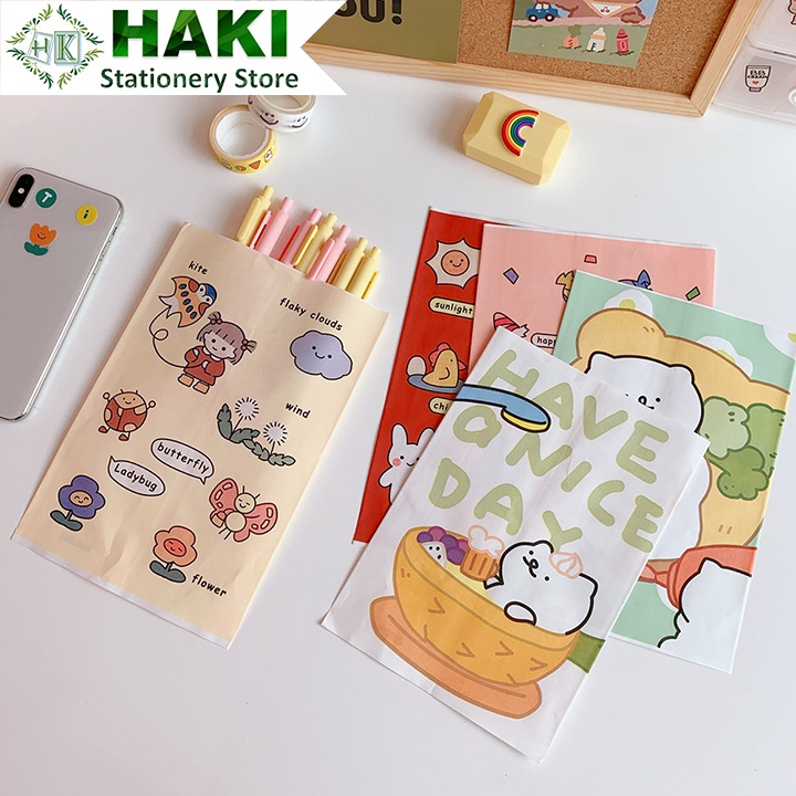Túi giấy mini đựng quà HAKI đựng bánh kẹo, scrunchies nhiều hình xinh xắn