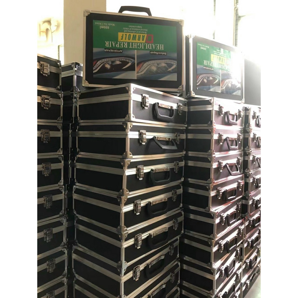 Bộ máy đánh bóng đèn pha ô tô con tặng kèm 1 lọ dung dịch 800ml