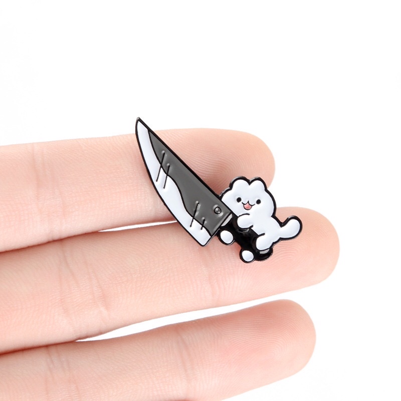 Ghim Pin cài áo balo hình mèo ngộ nghĩnh