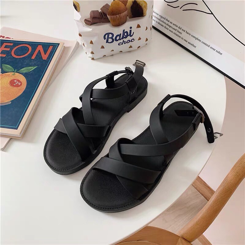 Sandal nữ cao su dẻo QUAI NHỎ phong cách ulzzang trẻ trung năng động