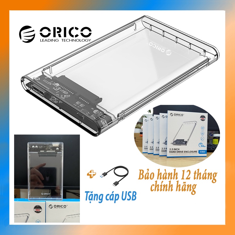 Hộp ổ cứng Hdd Box ORICO 2139U3/ 2577U3 2.5in - Dùng cho HDD, SSD - SP Chính hãng bảo hành 12 tháng!