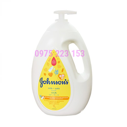 Sữa tắm dưỡng ẩm sữa và yến mạch Johnsons Baby 1000ml