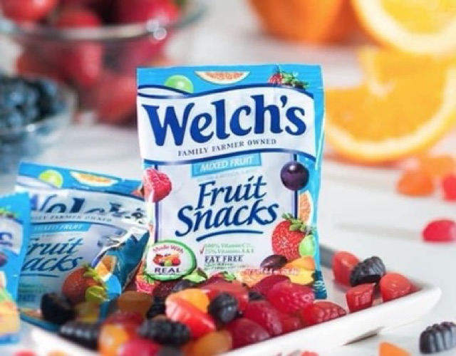 🍊🍇 KẸO DẺO TRÁI CÂY MỸ WELCH'S FRUIT SNACKS 90 GÓI 🍓🍎