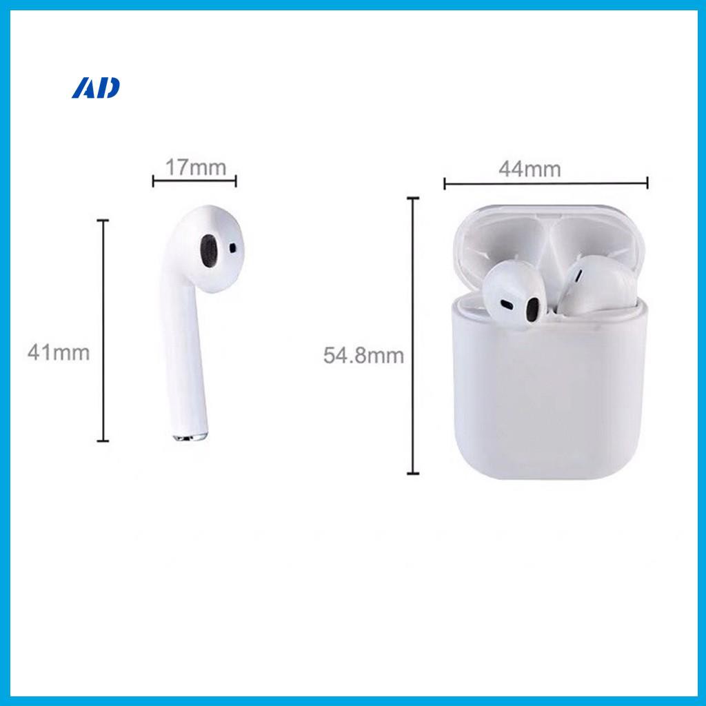 AD Tai nghe bluetooth TWS i12 không dây, iphone, chơi game, giá rẻ BINTECH