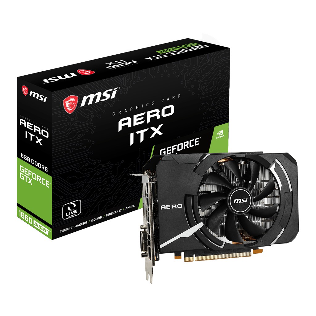 Card màn hình MSI GTX 1660 SUPER AERO ITX  mới chính hãng 100%