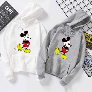 Áo Hoodie Tay Dài In Hình Chuột Mickey Trẻ Trung