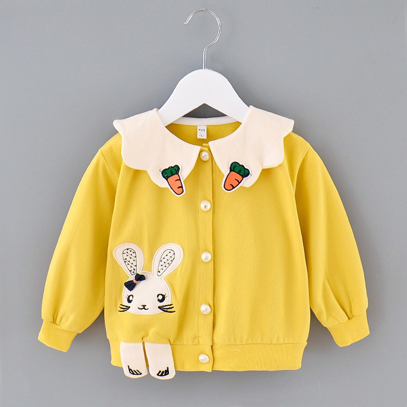 Áo khoác thiết kế họa tiết chú thỏ xinh xắn đáng yêu dành cho bé gái