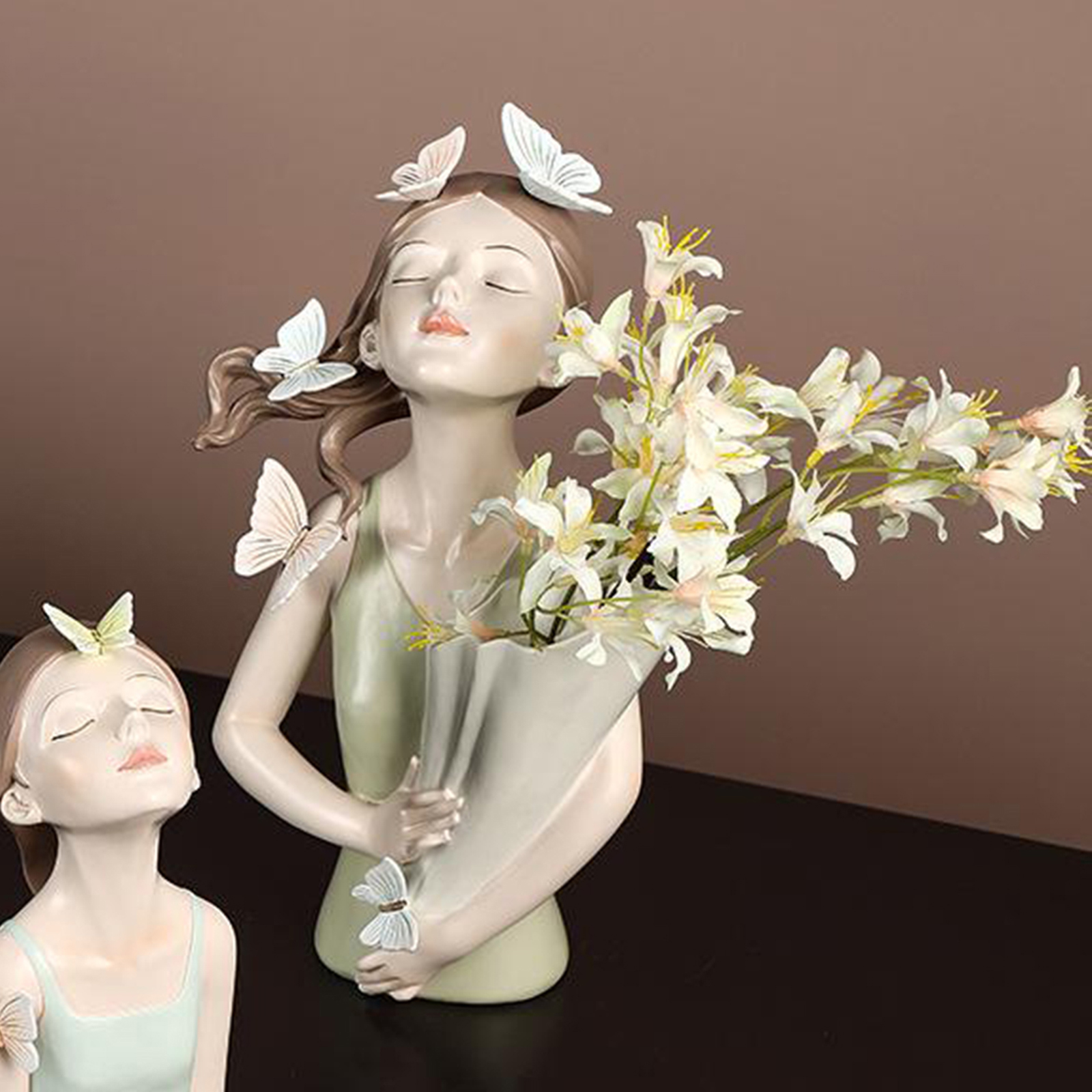 Bình hoa cô gái Tượng bình hoa cô gái Benzaiten bằng nhựa Plastic cao cấp nhiều kiểu dáng, giá siêu rẻ - F20Beauty - Phong cách hiện đại