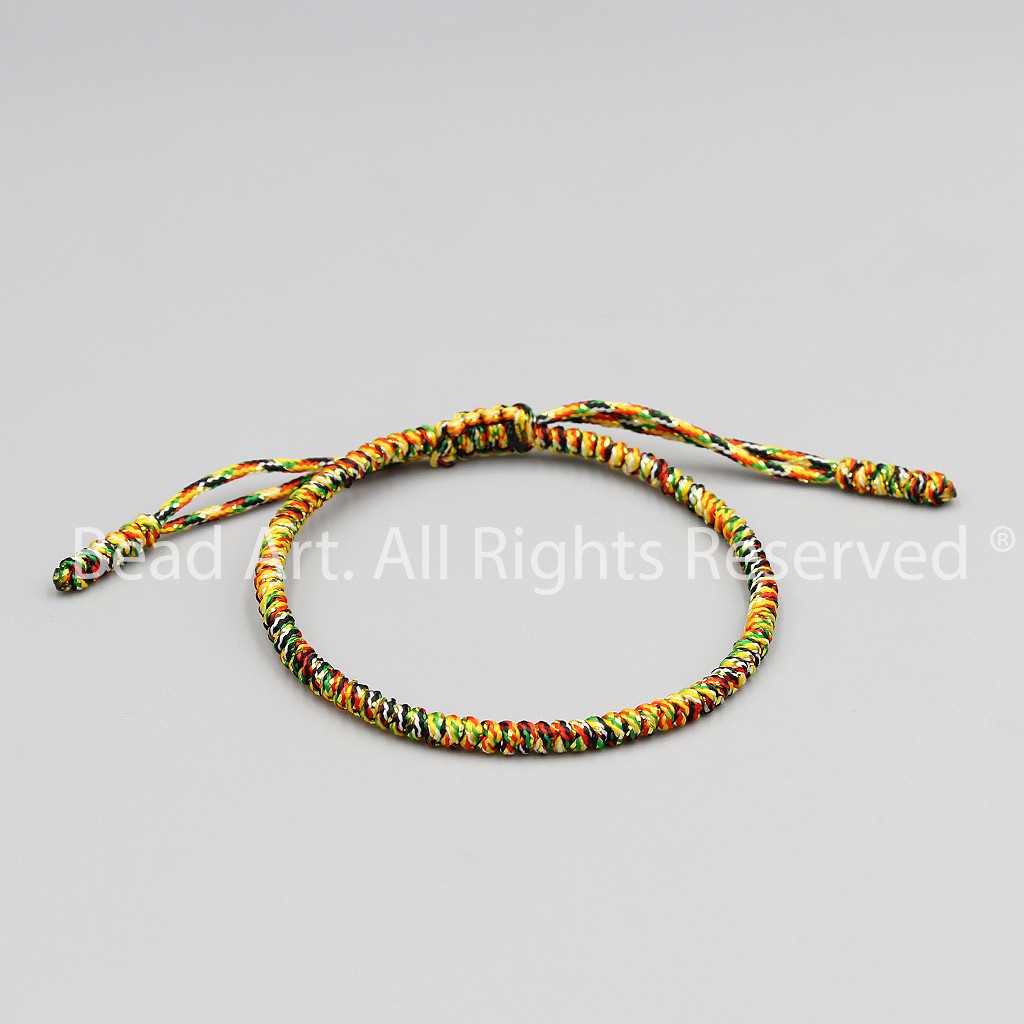 Vòng Tay Dây Ngũ Sắc Phong Cách Tibet Handmade (NGŨ SẮC TRƠN), Vòng Tay Phong Thuỷ, Chuỗi Hạt S50 - Bead Art