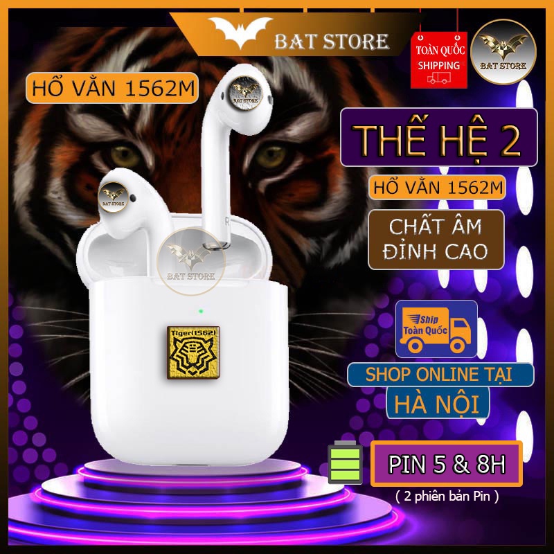 Tai Nghe TWS Version 2 Hổ Vằn 1562M/U Bản Cao Cấp, Âm Thanh Cực Hay, Pin Lâu