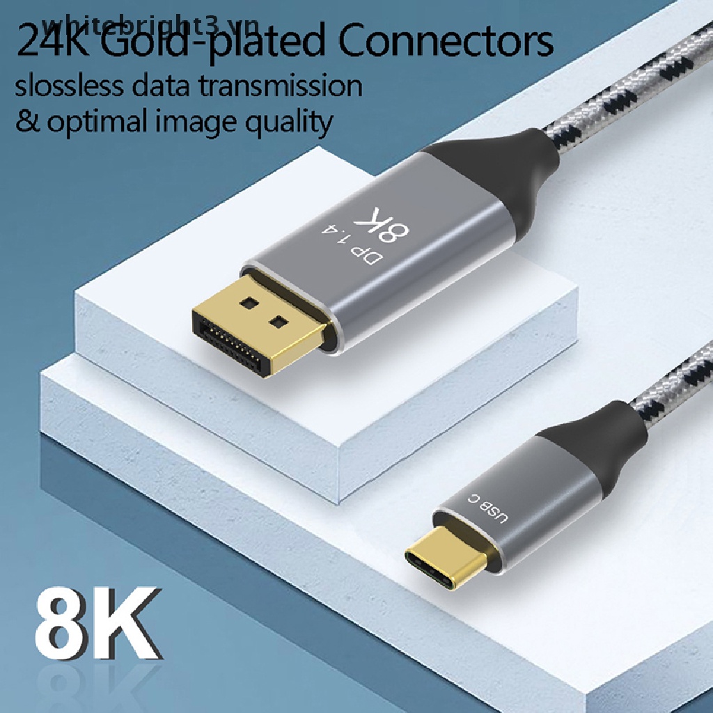 Cáp Chuyển Đổi Từ USB C Sang DP1.4 Displayport 8K 30Hz 4K 144Hz