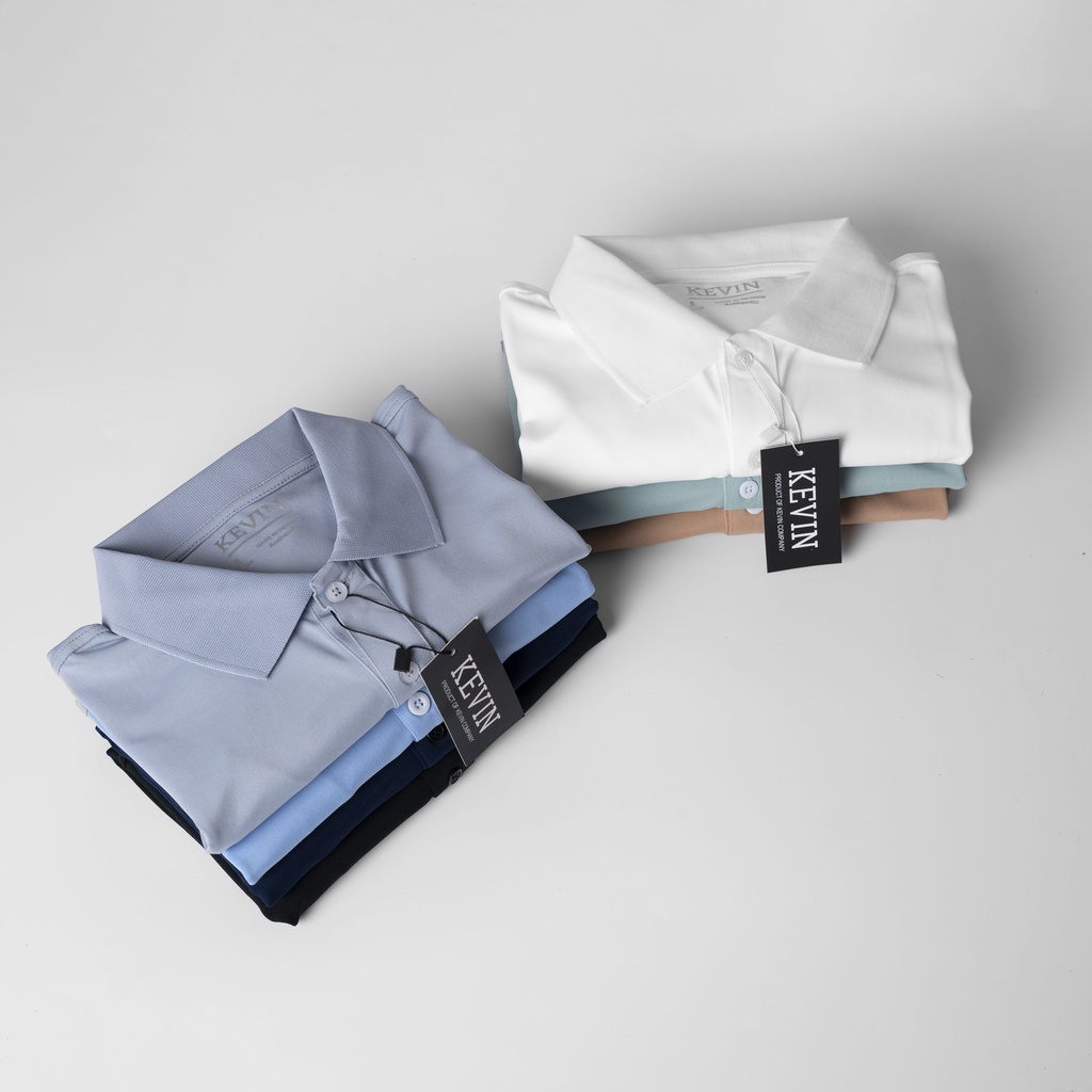 Áo thun nam POLO trơn vải cá sấu cotton cao cấp KEVIN ngắn tay cực sang trọng