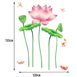 Decal dán tường hoa sen 1