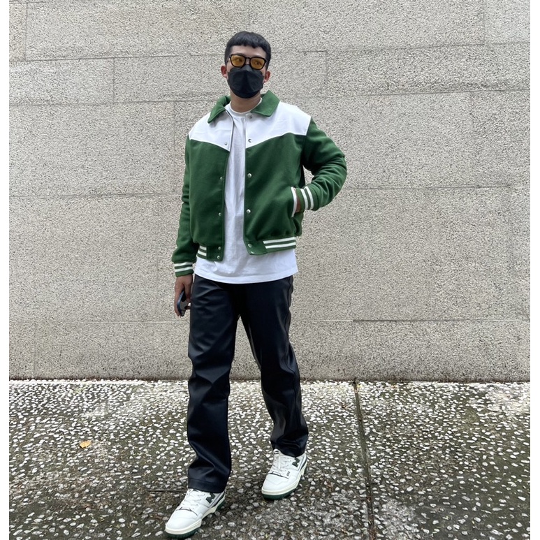 REGULAR Green Varsity Jacket