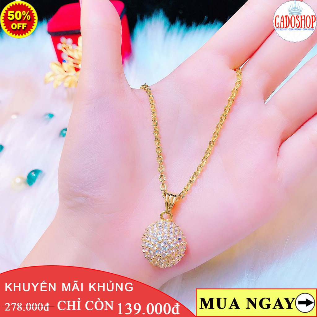 [GIẢM GIÁ SỐC] Dây chuyền mạ vàng nữ 18k Gadoshop VD17111907- đeo làm công sở cực sang chảnh và quý phái