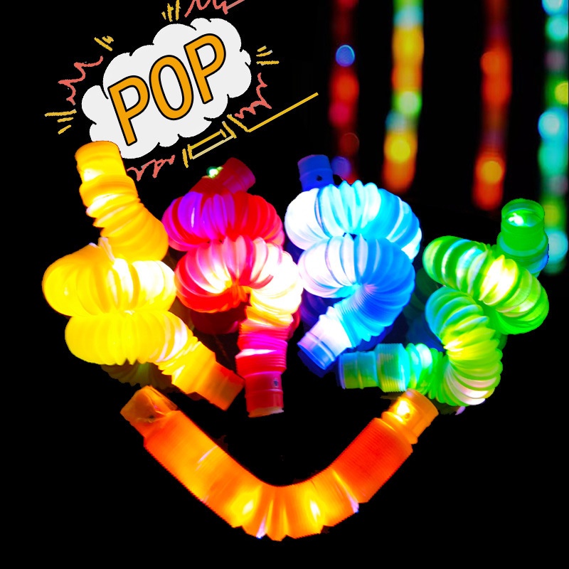 Ellen Pop It Ống Phát Sáng Dạng Ống Thu Gọn Màu Macaron Xả Stress Trang Trí Tiệc Tùng