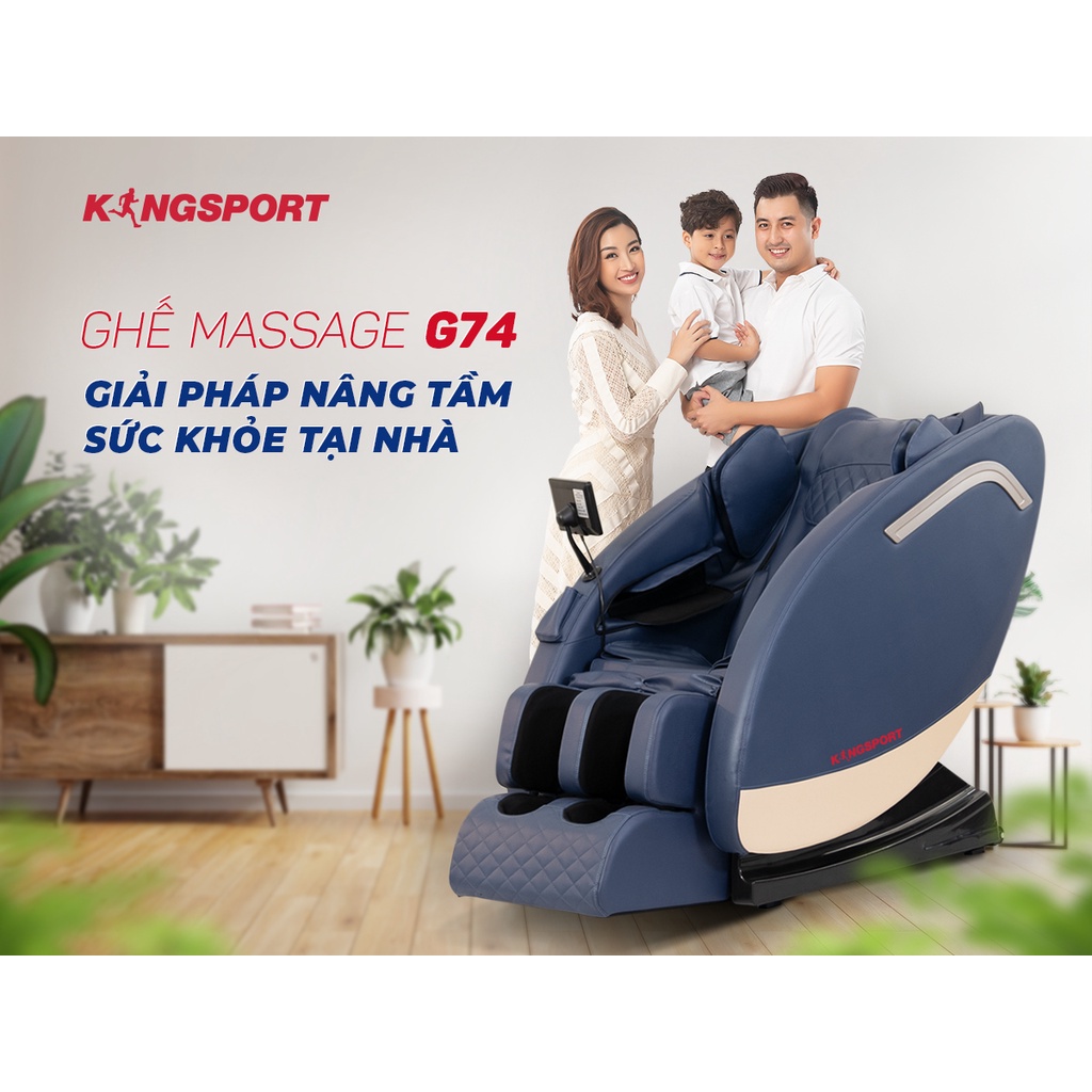 Ghế massage KINGSPORT G74 - tự động mát xa đa năng, con lăn đảo chiều