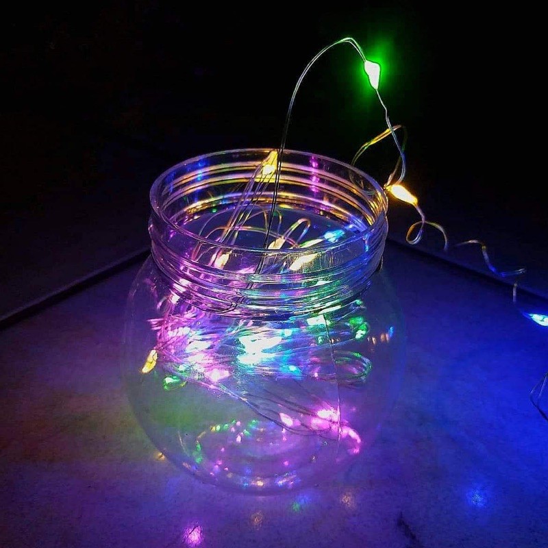 Dây đèn LED trang trí sợi đồng mạ bạc cổ tích hoạt động pin 5m/ 10m dành cho Giáng Sinh năm mới