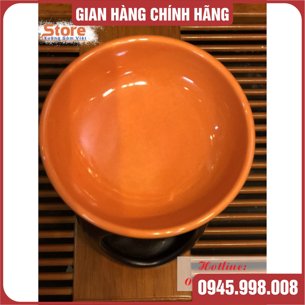 Đèn xông tinh dầu bằng nến, sản phẩm làm từ gốm Bát Tràng cao cấp cao 13cm, nhiều màu thỏa lựa chọn - XƯỞNG GỐM VIỆT