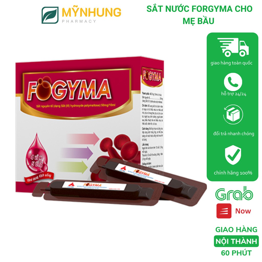 SẮT NƯỚC FORGYMA CHO MẸ BÀU HỘP 20 ống