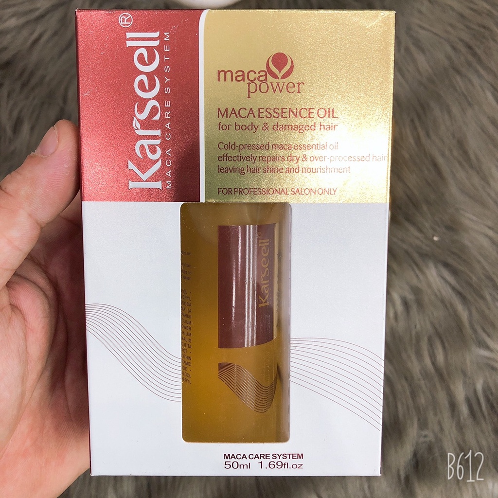 Tinh dầu dưỡng tóc, phục hồi chống khô sơ chẻ ngọn Karseell Maca Essence Oil 50ml