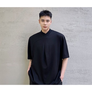 ÁO COTTON CỔ CHÉO FORM RỘNG UNISEX BASIC TRENDY