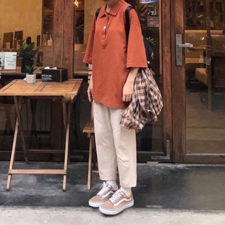 Áo polo cam đất hottrend