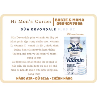 Sữa Devondale vitamin plus cho bé 1 tuổi  Hàng Air