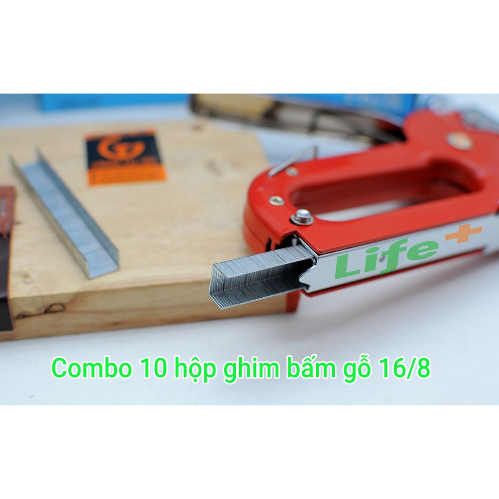 Combo 10 hộp ghim bấm gỗ tự lực 16/8