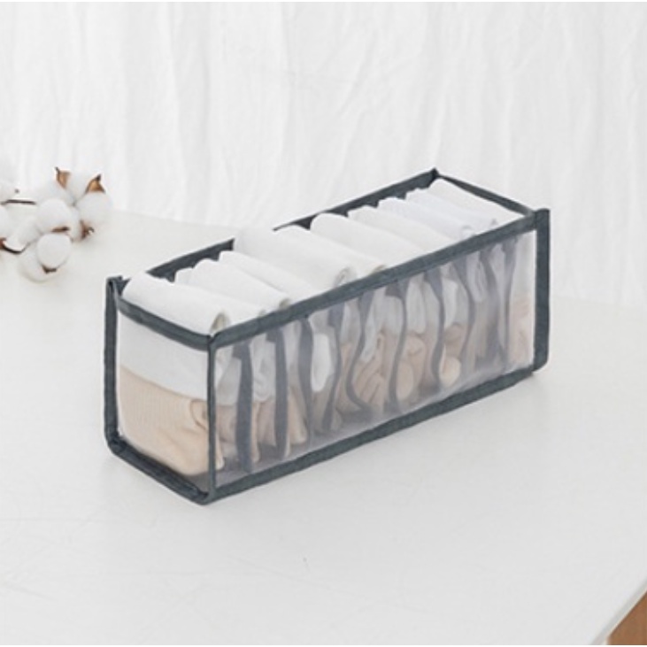 Hộc vải lưới đựng đồ chia ngăn xếp gọn tiện dụng