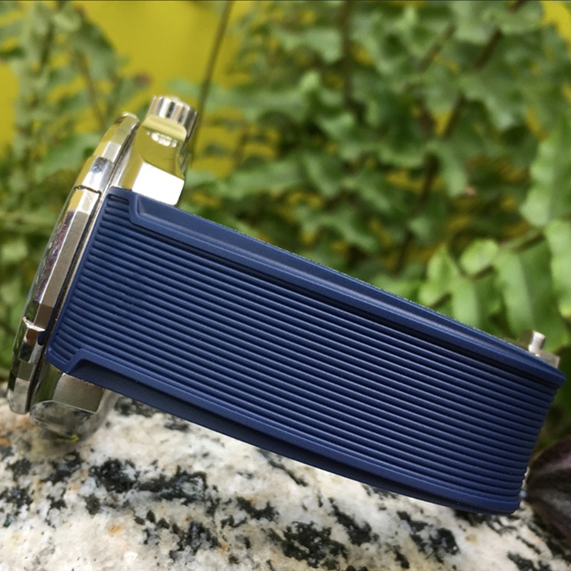 Dây Đeo Cao Su Màu Xanh Đen 22mm Cho Đồng Hồ Nam Lặn Biển 300F1 43/41mm