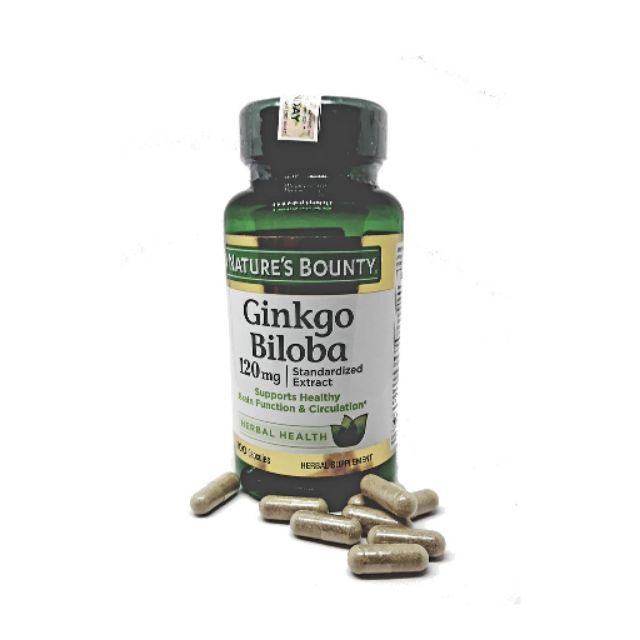 Viên uống bổ não Nature’s Bounty Ginkgo Biloba 120mg