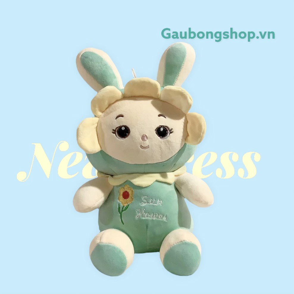 Gấu bông thỏ nhồi bông cho bé hoa mặt trời Joujou thỏ bông sun flower mềm mịn cute dễ thương gaubongshop.vn -m07