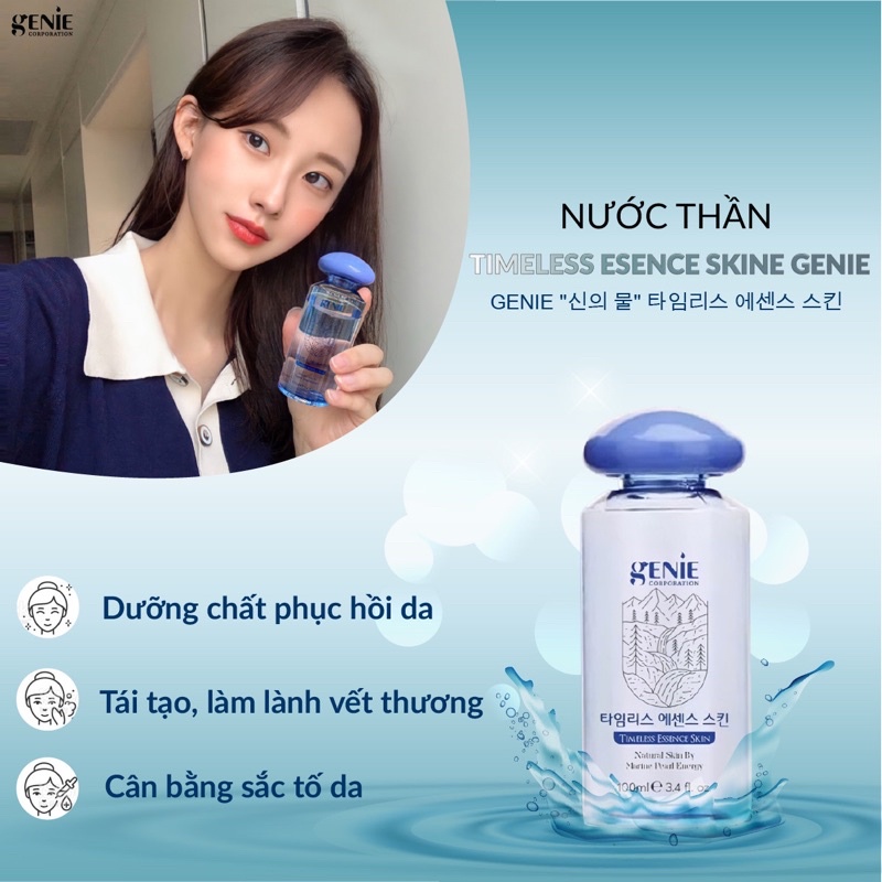 Nước thần Genie TIMELESS ESSENCE SKIN CHÍNH HÃNG Hàn Quốc